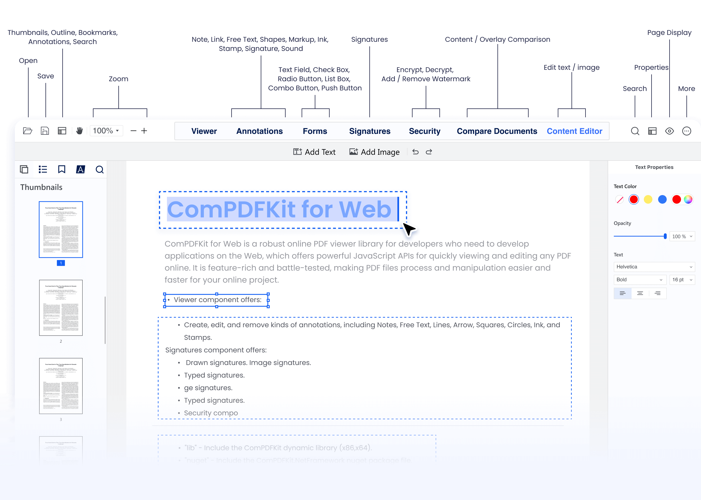 Customize UI of Web Apps with ComPDFKit