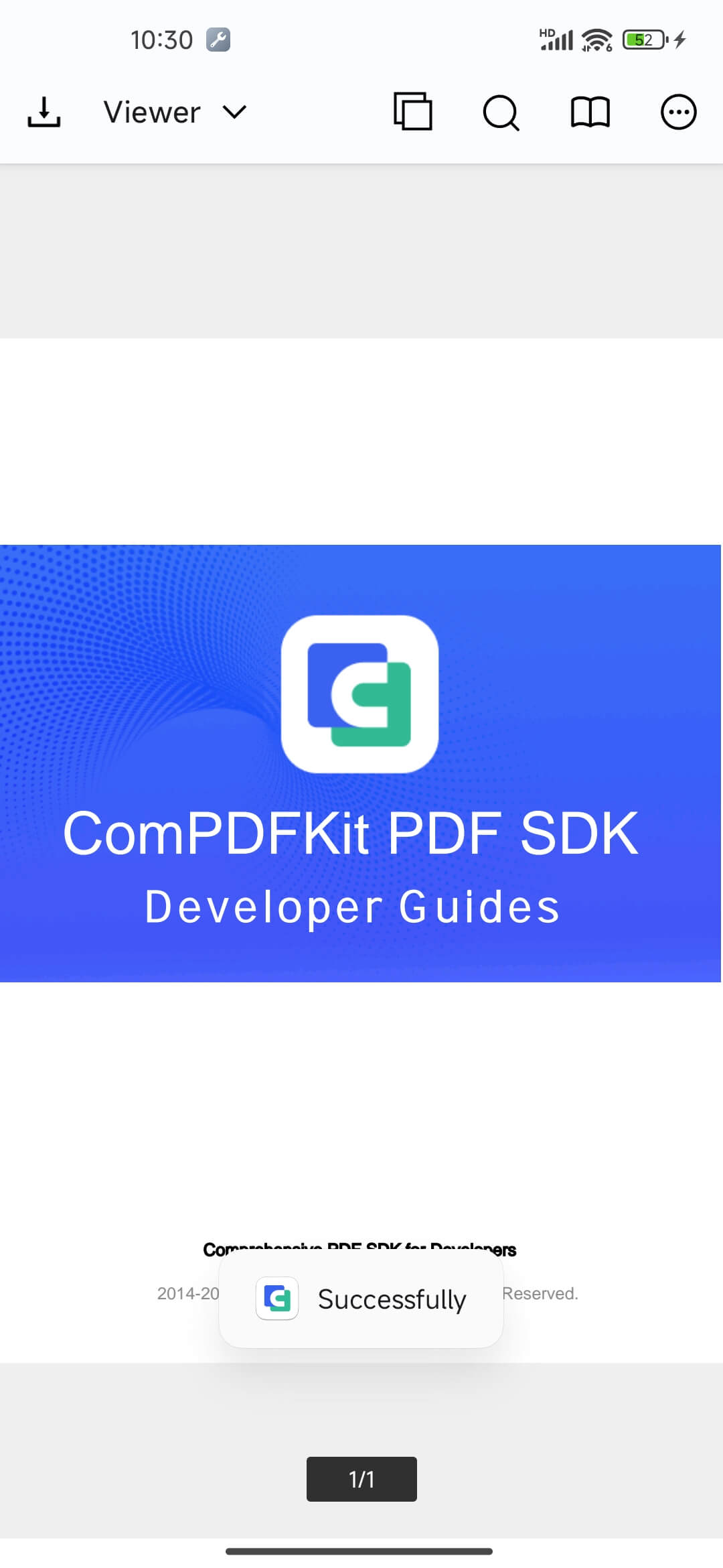 custom toolbar menu option