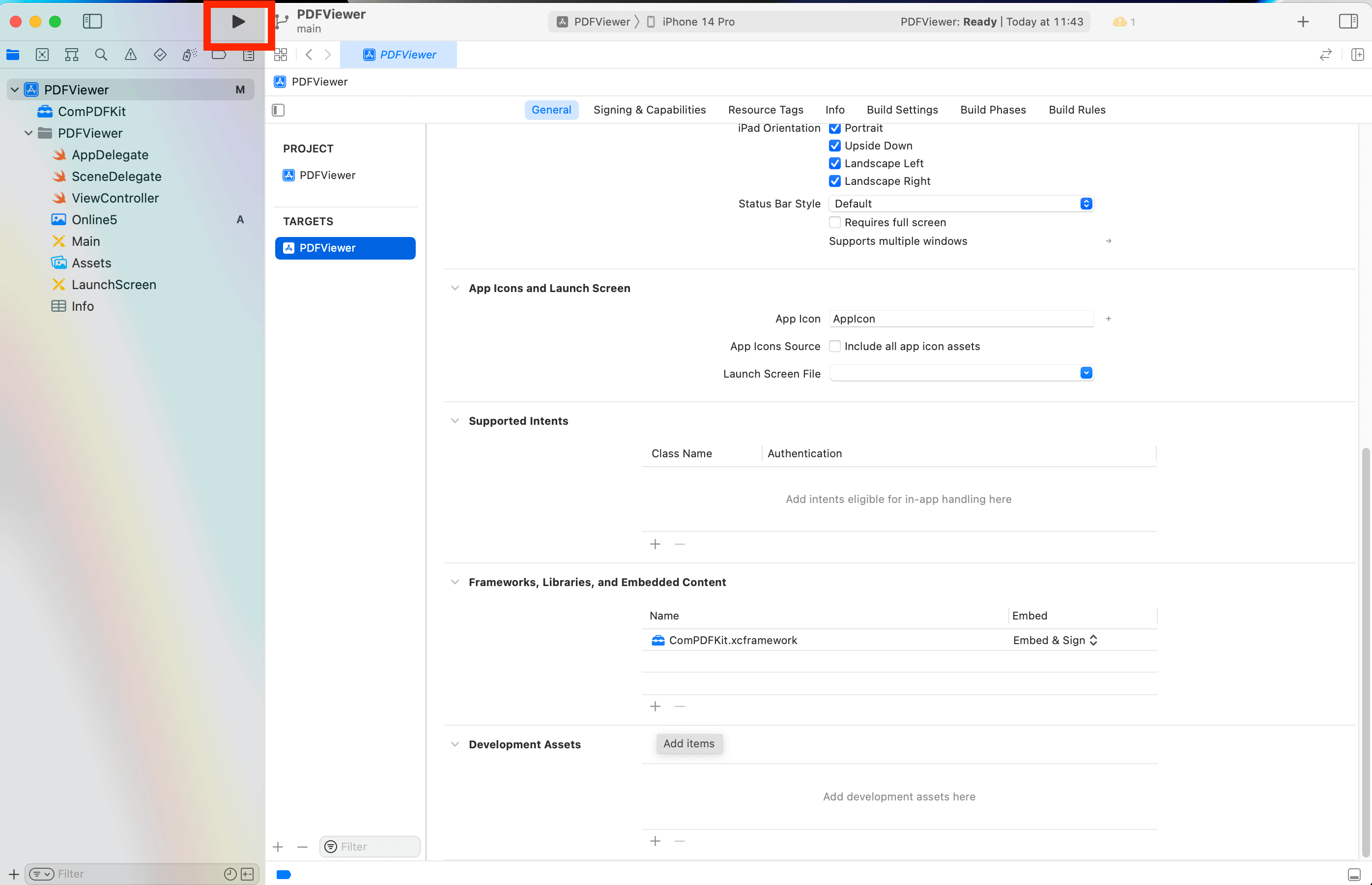 Connect your iOS device or simulator - ComPDFKit